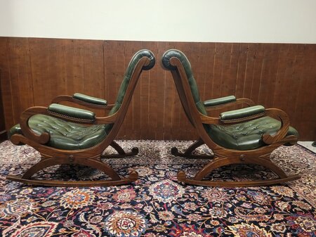 Chesterfield Schaukelstuhl Grün