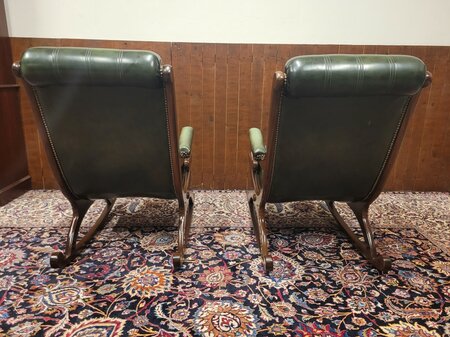 Chesterfield Schaukelstuhl Grün