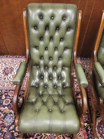 Chesterfield Schaukelstuhl Grün