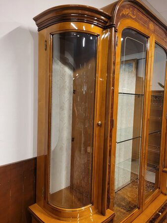 Große Antike Italienisches wurzelholz bücherschrank