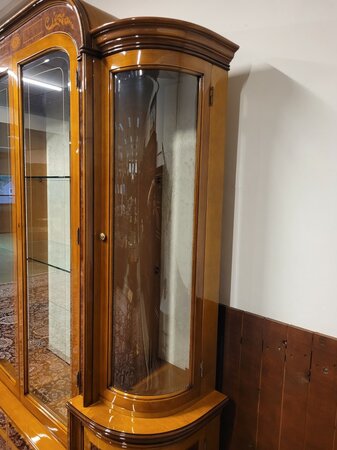 Große Antike Italienisches wurzelholz bücherschrank