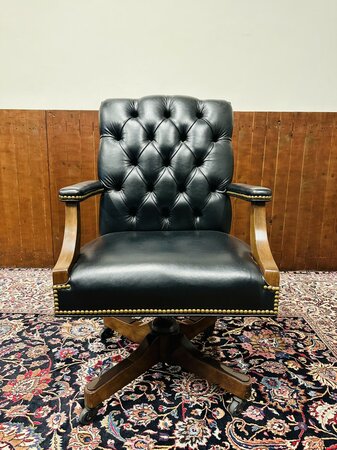 Klassisch Englisch Chesterfield Gainsborough bürostuhl Schwarz