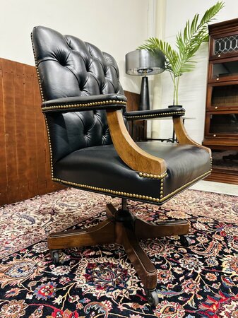 Klassisch Englisch Chesterfield Gainsborough bürostuhl Schwarz