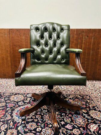 Klassisch Englisch Chesterfield Gainsborough bürostuhl grün