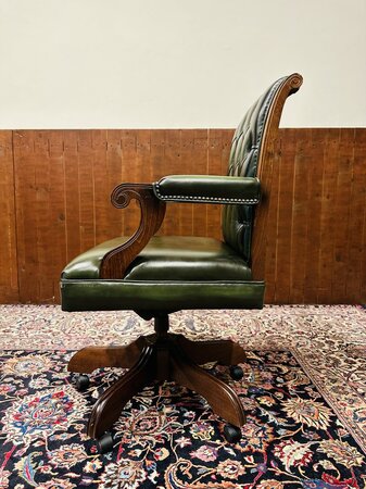 Englisch Chesterfield Gainsborough bürostuhl grün