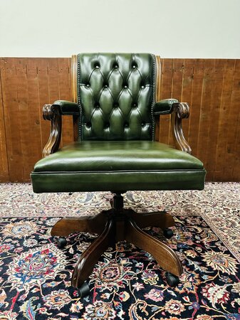 Englisch Chesterfield Gainsborough bürostuhl grün