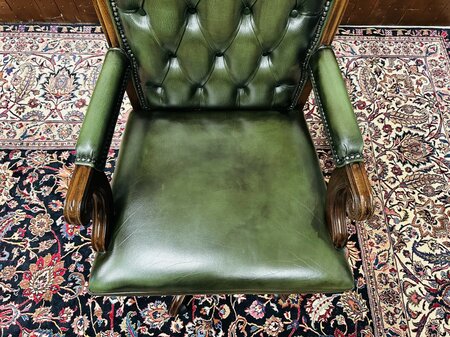 Englisch Chesterfield Gainsborough bürostuhl grün