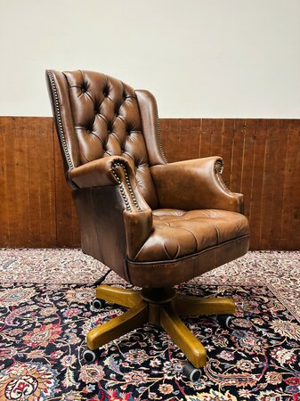The Chesterfield Brand Director Stuhl Bureaustoel Braun