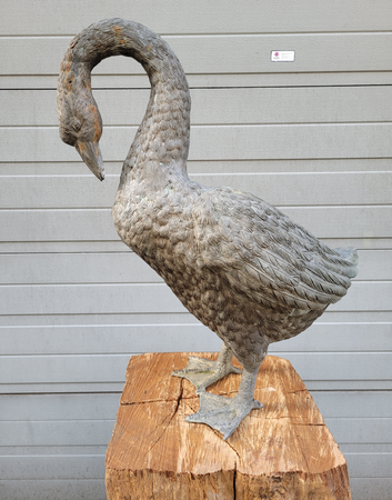 Antike bronzestatue von eines Schwan
