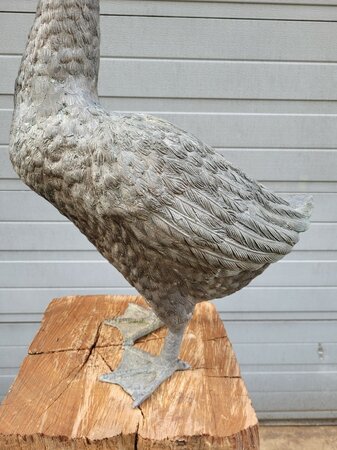 Antike bronzestatue von eines Schwan