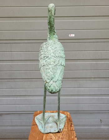 Antike bronzestatue von eines Kran