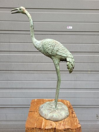 Antike bronze statue von eines Kran