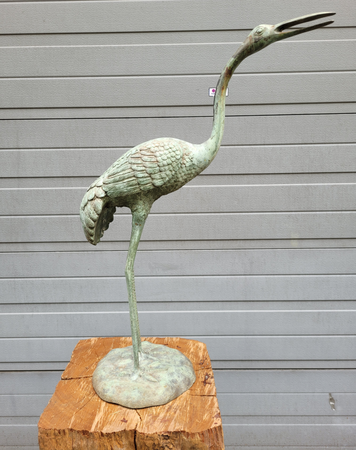 Antike bronze statue von eines Kran