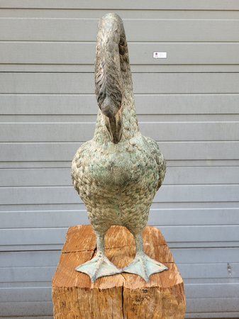 Antike bronzestatue von eines Schwan