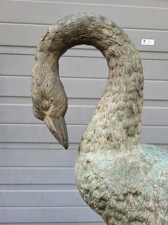 Antike bronzestatue von eines Schwan