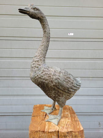 Bronze kunstwerk eines Goose
