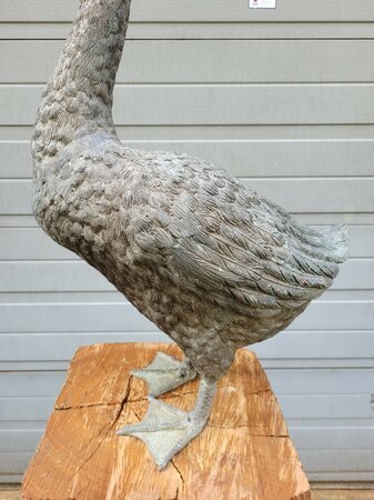 Bronze kunstwerk eines Goose