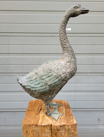 Bronze kunstwerk eines Goose
