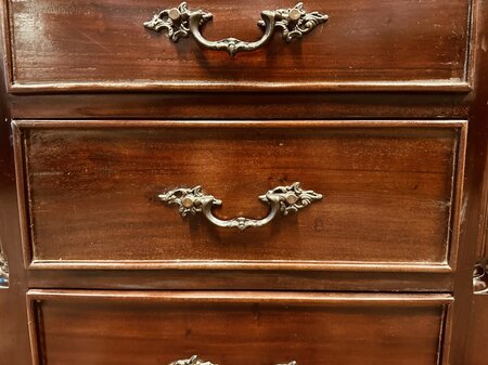 Klassischer englischer Chesterfield Schreibtisch Partnerdesk