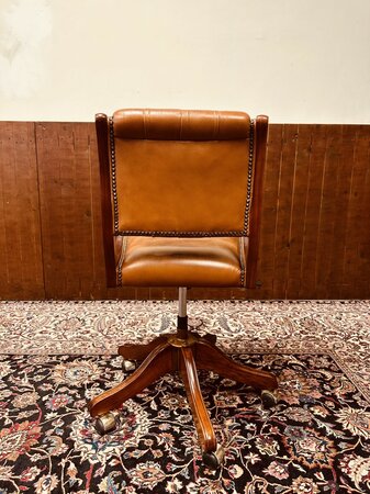 English Chesterfield Bürostuhl Braun