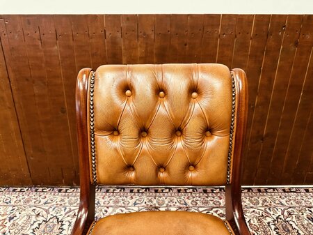English Chesterfield Bürostuhl Braun