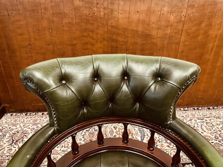 English Chesterfield Bürostuhl Grün