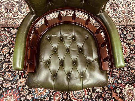 English Chesterfield Bürostuhl Grün
