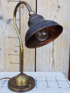 Englische Schreibtischlampe aus kupfer und messing - TM1