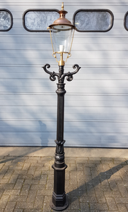 Gusseisen laterne M1 mit kupfer runde lampenschirm Gusseisen laterne M1 mit kupfer runde lampenschirm