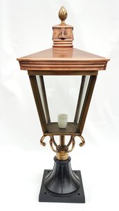 Quadratische kupfer laterne kopf 70 cm