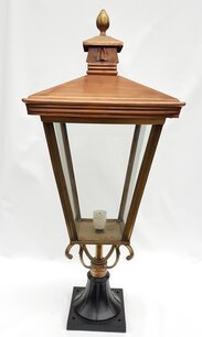 Quadratische kupfer laterne kopf 80 cm