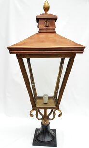 Quadratische kupfer laterne kopf 100 cm