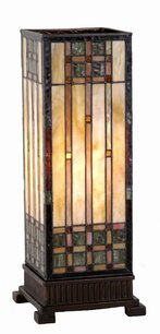 Quadratische Tiffany Art Deco tischlampe