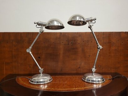 Vintage Chrom Schreibtischlampe