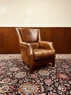 Vintage Sessel Schafsleder