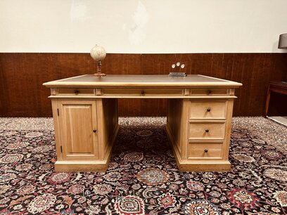Landhaus Eiche Weiß Schreibtisch Partnerdesk