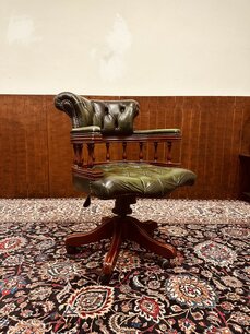 Grüne Chesterfield President Chair Bürostuhl