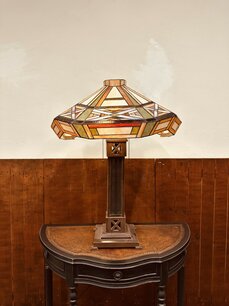 Antike runde Tiffany tischlampe