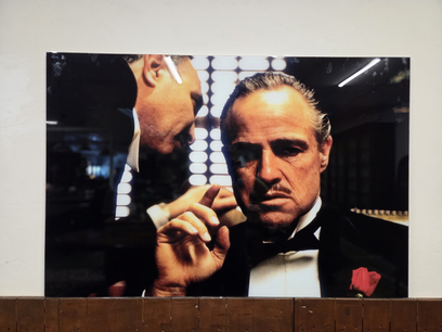 Glas Gemälde von The Godfather