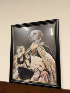 Drucken Hund im uniform