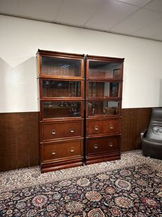 Satz Englischer Original Globe Wernicke Bücherschränk