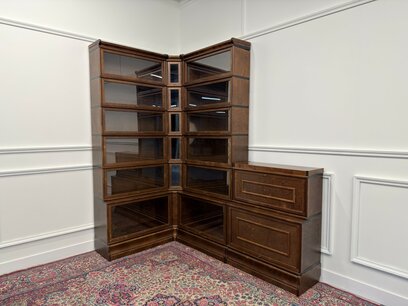 Klassische Englische Globe Wernicke Stijl Eckregal Bücherregal