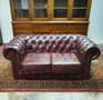 Rotes Chesterfield 2-Sitzer Sofa
