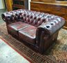 Rotes Chesterfield 2-Sitzer Sofa