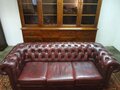 Rotes Chesterfield 3-Sitzer Sofa