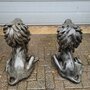 Antikes paar bronze Löwen