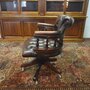 Antike Chesterfield Captain chair bürostuhl braun