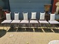 Klassische schmiedeeisen Gartenstühle mit Sitzkissen