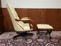 Englischer Springvale Chesterfield Bürostuhl Sessel mit Fußhocker