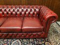 Englisches Chesterfield Sofa Set 3-Sitzer Oxblood